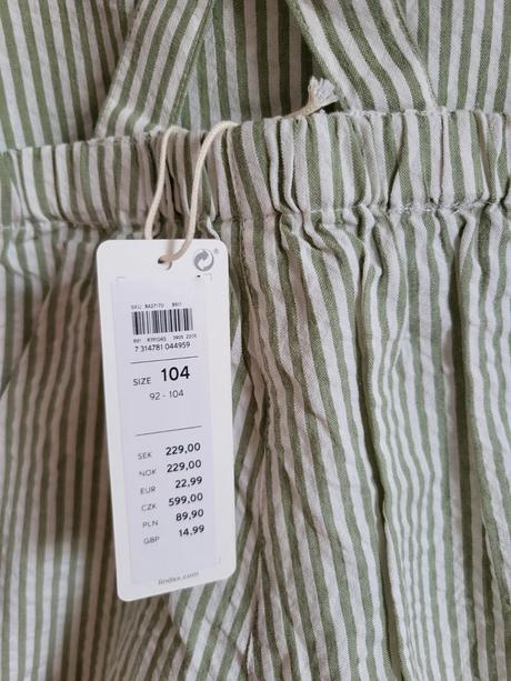 Lindex 104 trakace a tričko jahody nove, lindex,104