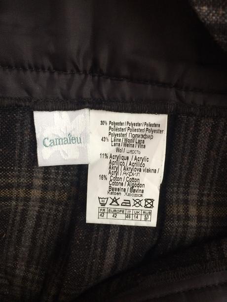 Károvaná sukňa, camaieu,38