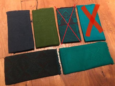 Zelené - staré retro šatky/chustky,