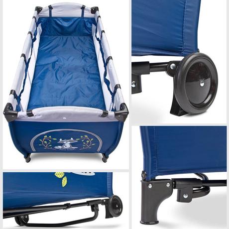 Caretero cestovná postieľka grande plus navy, šírka (cm): 60,dĺžka (cm): 120