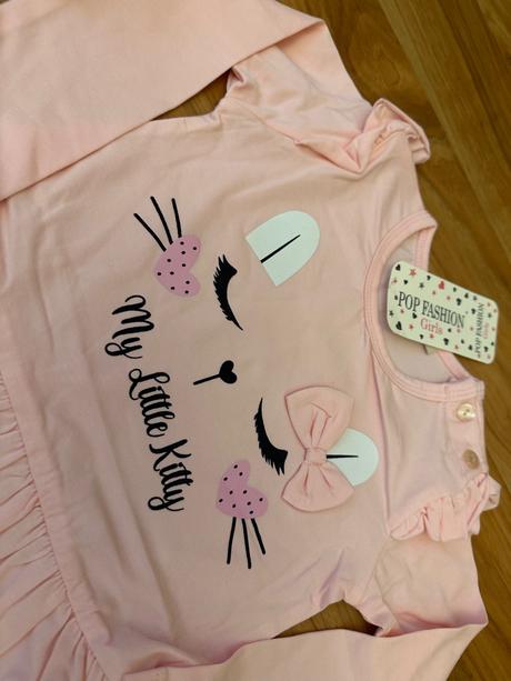 Šaty mačička ružové, 92 / 98 / 104