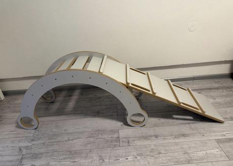 Montessori drevená hojdačka +šmyklavka/rebrik,