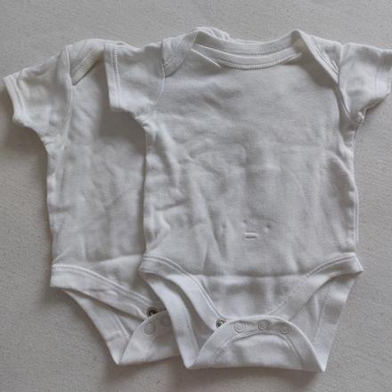 Sada 2 ks bielych bodíčiek s krátkym rukávom, early days,62