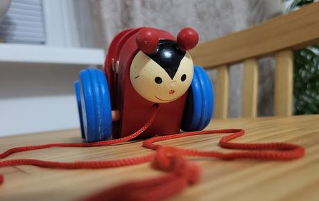 4x drevená ťahacia hračka - zvieratká, 