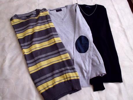 3 ks sveter, fishbone,l