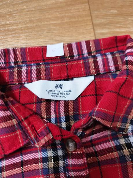 Šaty karované, h&m,140