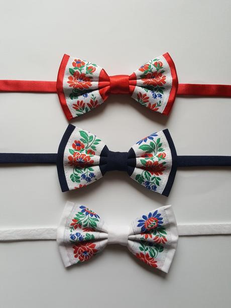 Pánsky/detský folklórny motýlik a traky - set, 