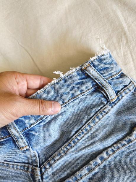Rifľové šortky s vysokým pásom, zara,32