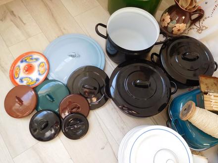 Pokrievky viac kusov+hrniec 3x s pokreivkov, 