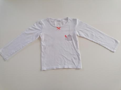 Tričko biele, vertbaudet,110