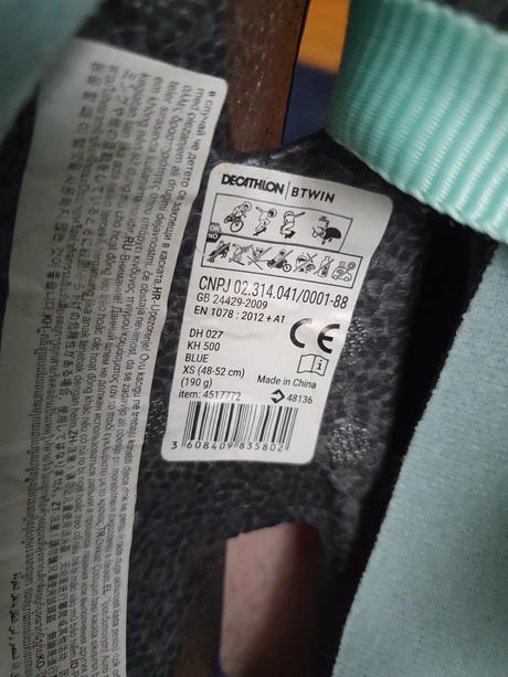 Detska prilba btwin, 48 - 52 cm, xs