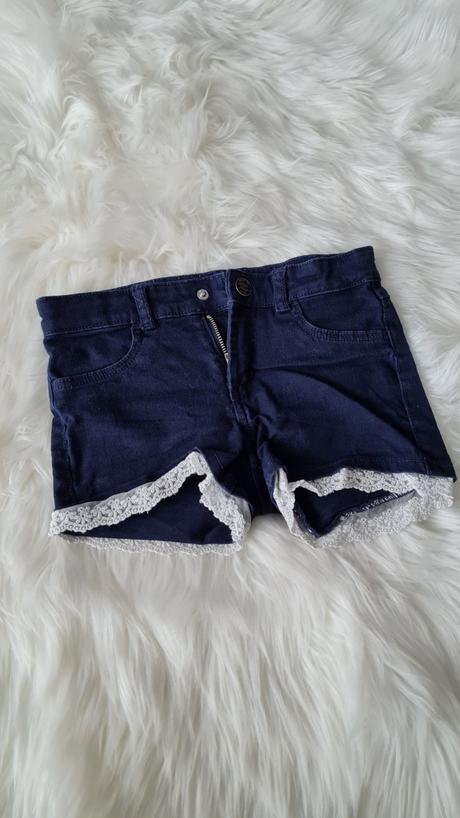 Kraťasy s čipkou, h&m,116