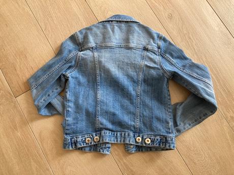 Rifľová bundička top stav, h&m,146