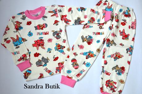 Detské bavlnené pyžamko srdiečko, 80 - 158