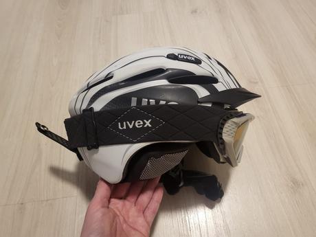 Lyžiarska prilba + okuliare,detská - pre školáka, uvex,s