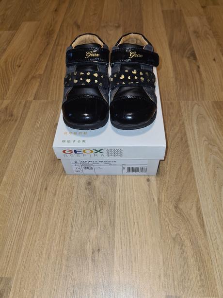 Topánky geox čierne lakované veľkosť 25, geox,25