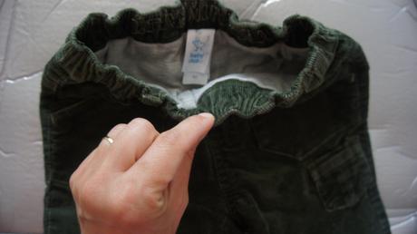 Zelené menčestrové nohavice zateplené, baby club,92