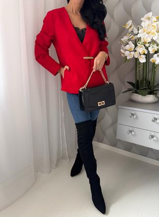 Calvin klein - červený blazer, calvin klein,l