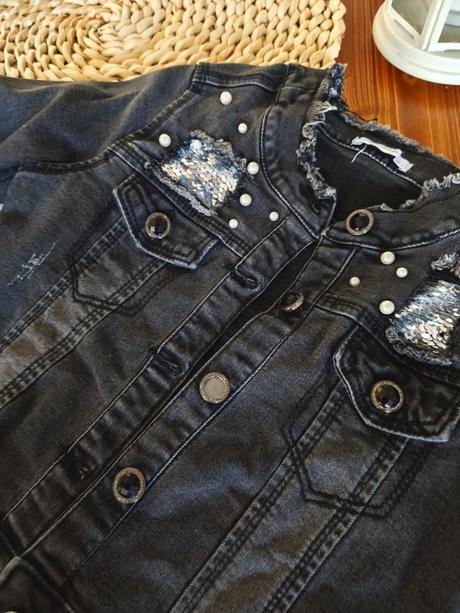 Riflová bunda tmavošedá 122, 122