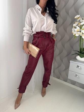 Karl lagerfeld - koženkové nohavice, xs