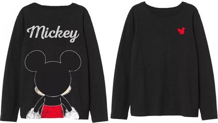 Nátelník disney mickey mouse s dlhým rukávom čiern, disney,98 / 104 / 110 / 128