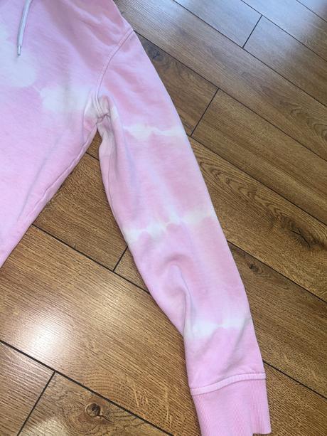 Ružová mikina s batikovaným efektom, m