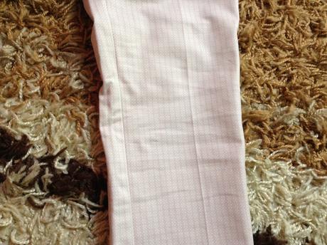 Pudrove 7/8 nohavice, 36