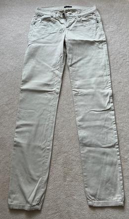 Krémové nohavice riflového typu slim fit, sisley,34