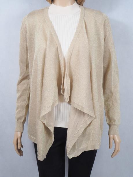 Kvalitný zlatý kardigan vero moda, vero moda,s