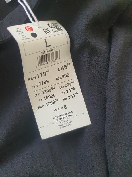 Šaty ch13, reserved,l