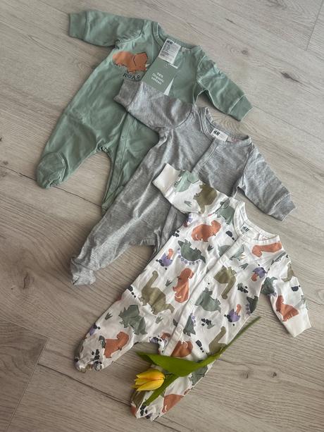 Pyžamo 3pack h&m, h&m,50 / 62