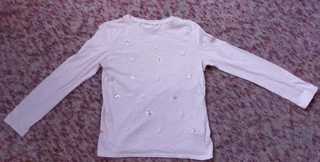 Ružové tričko s dlhými rukávmi a flitrami, next,152