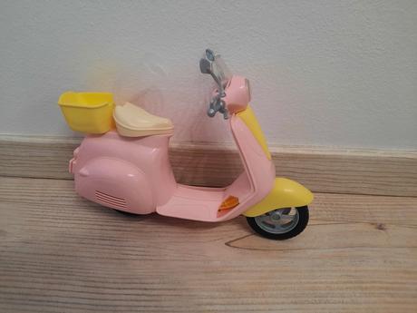 Predam barbie pink moped scooter, 