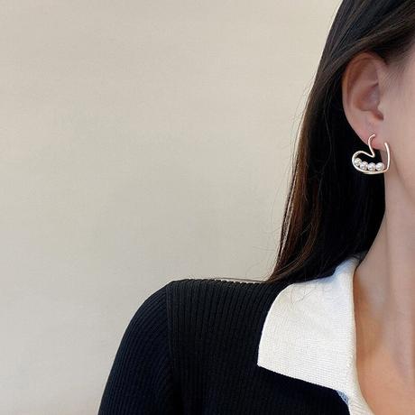 Náusnice srdiecka s perlickami,