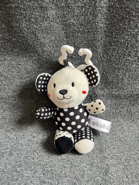 Medvedík čiernobiely plyšový, 