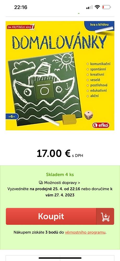 Efko domaľovanky hra s kriedou,