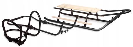 Sánky delux s kompletným vybavením sivé,