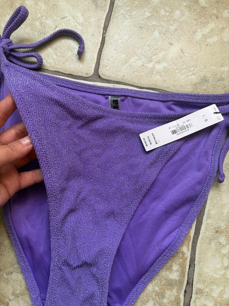Lila trblietavé plavkové nohavičky vs, victoria's secret,l