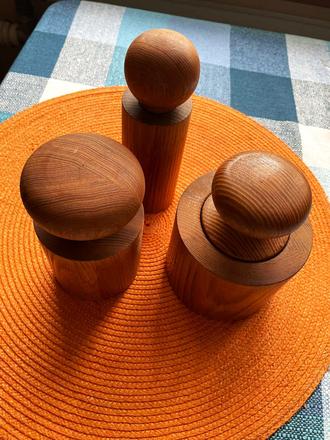 Drevené mažiare 3 ks, 
