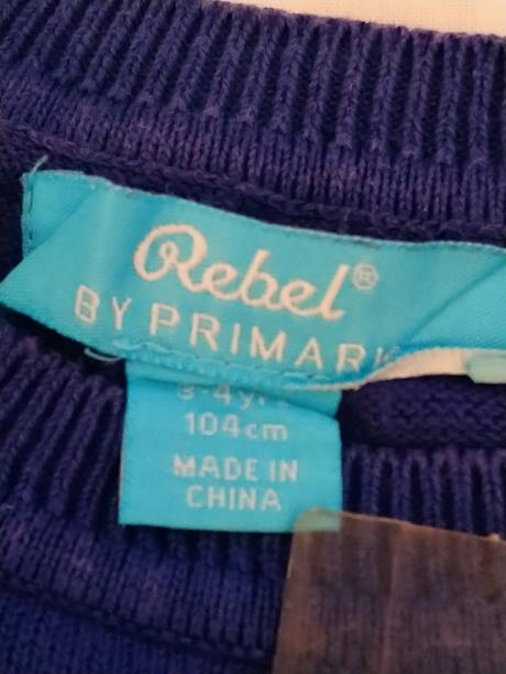 Chlapčenský modro sivo čierny pulóver, rebel, rebel,104