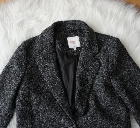 Elegantný melírovaný vlnený kabát, clockhouse,s