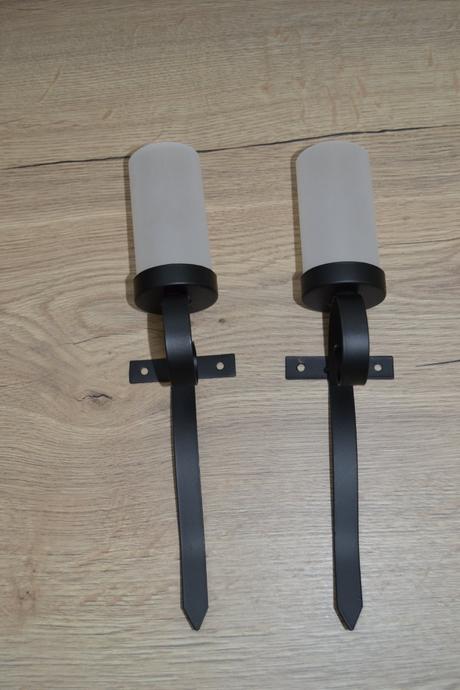 Nástenná dekoračná lampa/železné pero 2ks, 