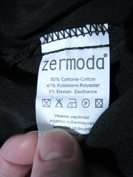 Čierno - modrá blúza - šaty, l