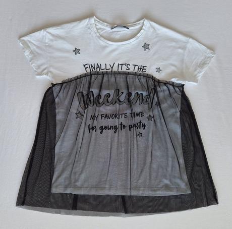 Tričko s čiernym tylom, terranova,164