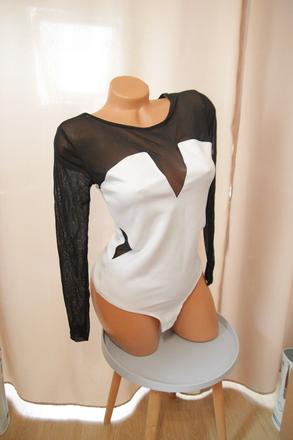 Čierno biely body top, m, m