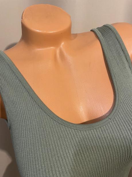 Zelený elastický body top, xxs, xs