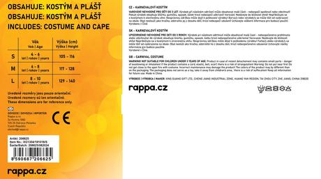 Rappa detský kostým snehulienka, 