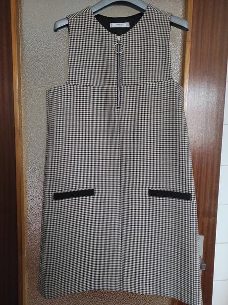 Krásne kárované šaty, mango,s