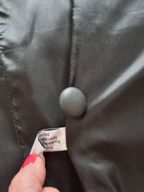 Čierny mäkký kožený kabát kara veľ. 38, 38