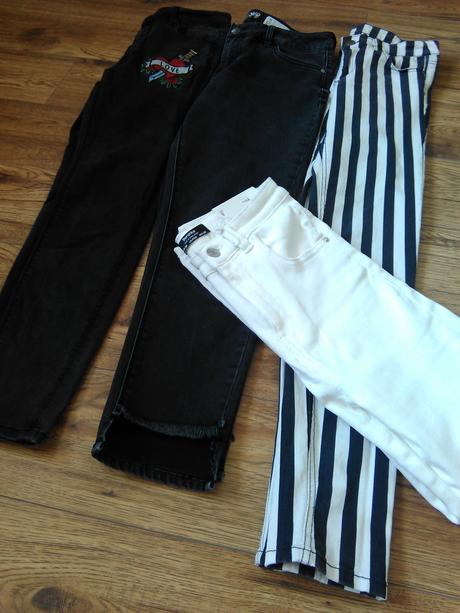 Rifle čierne-biele-čiernobiele, s